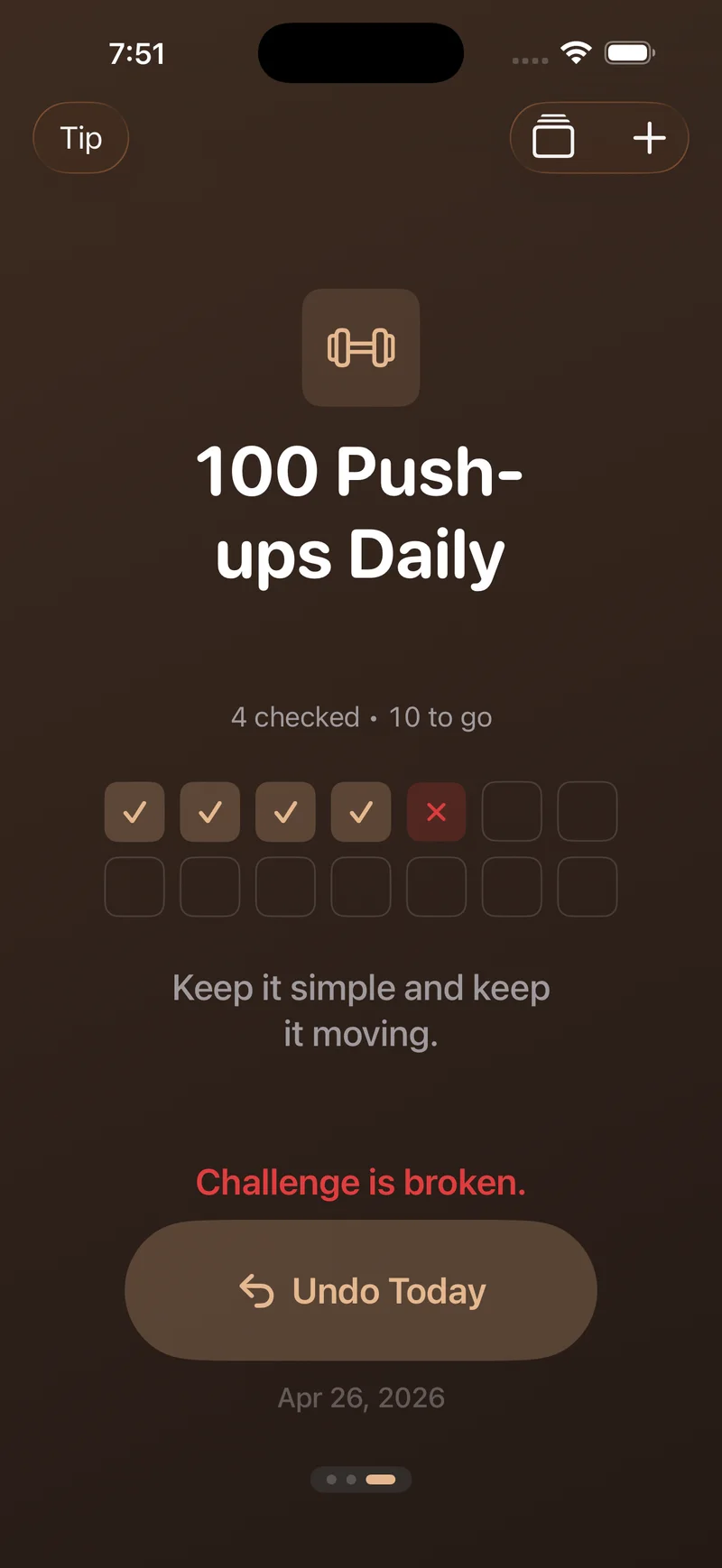 TwentyOne — See the days add up